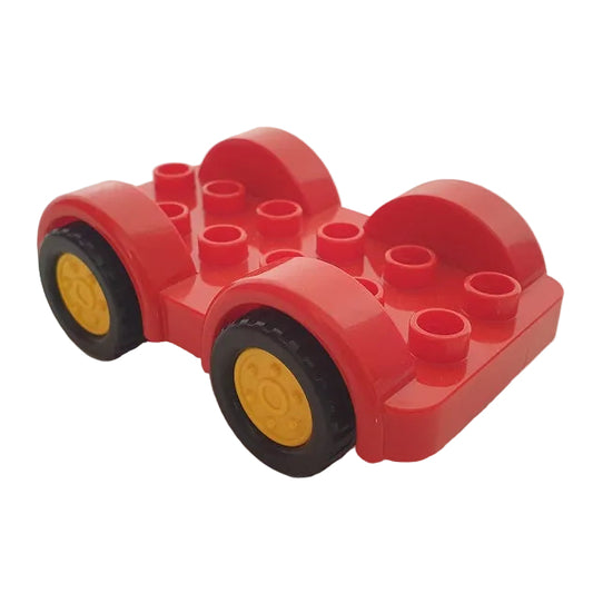 lego duplo räder unterbau achsen auto pkw einzeln bausteinjäger fahrzeuge11841c02 rot gelb felgen 6x2