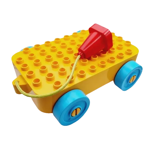 lego duplo babyspielzeug baby spielzeug einzeln bausteinjäger 1255c01 nachziehwagen hellorange 10x6