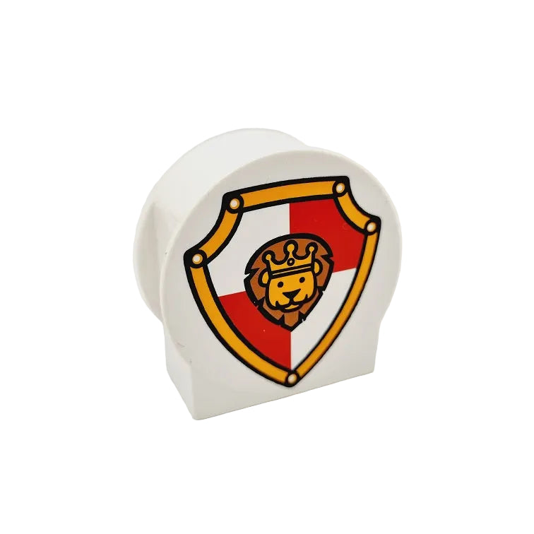 lego duplo bedruckt motivstein ritter 14222pb007 schild löwe könig rot