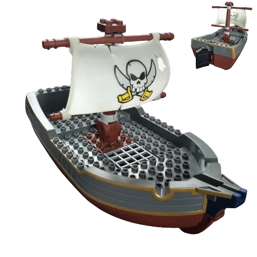 lego duplo einzeln einzelteile piraten bausteinjäger piratenschiff 2006 segelschiff totenkopffahne