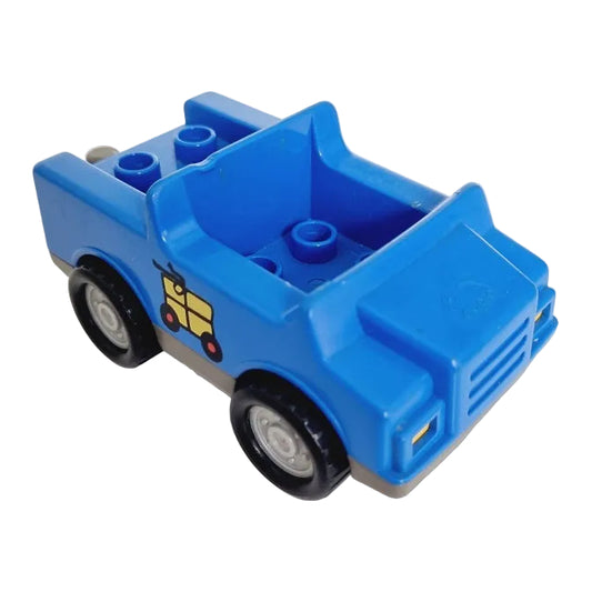lego duplo lieferwagen lieferauto paketdienst supermarkt einkaufswagen blau 2002 2218c04pb02 klein alt
