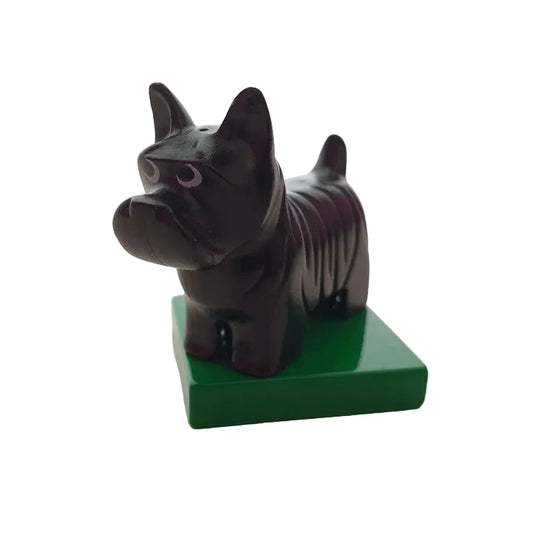 lego duplo hund einzeln einzelteile haustier bausteinjäger 2299c01pb01 terrier auf platte grün 2x2 sockel schwarz klein alt