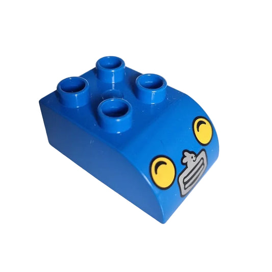 lego duplo baustein bedruckt motivstein kreative fahrzeuge autos 2302pb06 front kühler lichter 3x2 blau
