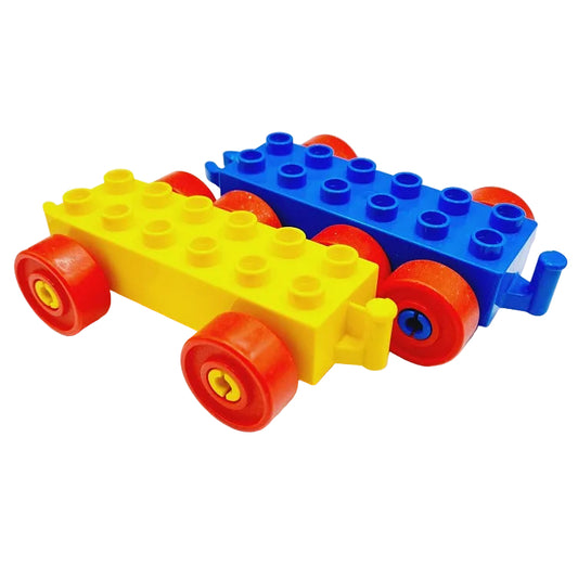 lego duplo eisenbahn zug lok waggon unterbau räder fahrwerk einzeln bausteinjäger 6x2 räder rot 2312c02