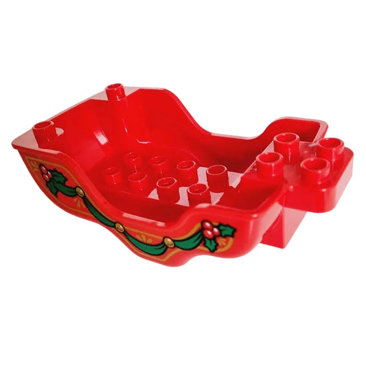 lego duplo weihnachten weihnachtsmann advent adventskalender einzeln bausteinjäger 25026pb02 schlitten oberteil rot
