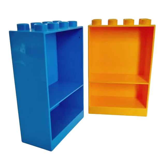 lego duplo regal möbel puppenhaus regale einzeln einzeleile bausteinjäger 27395 4x2 hellorange mittelblau