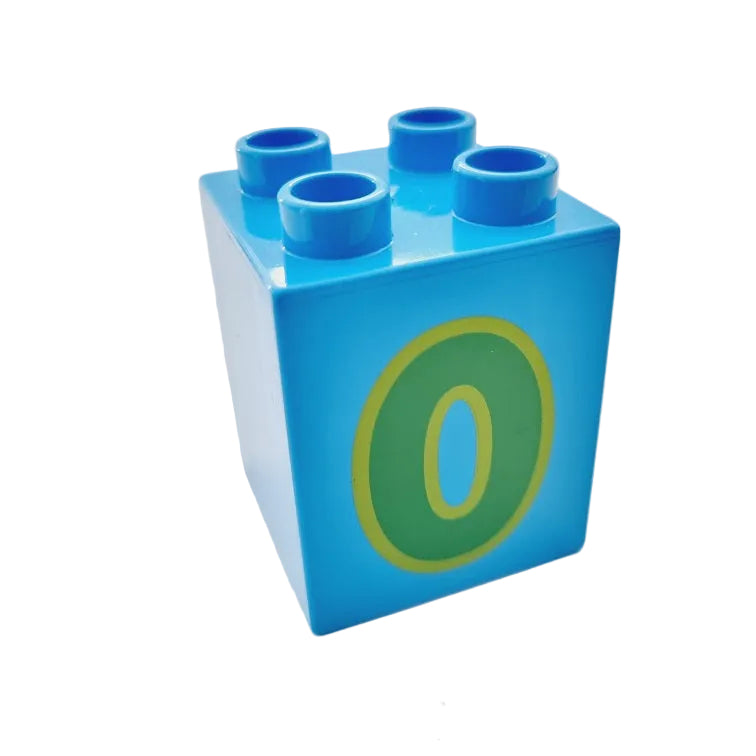 lego duplo bedruckt motivstein zahl ziffer 31110pb129 0 null mittelblau einzeln grün