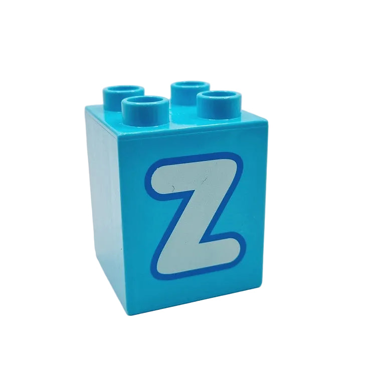 lego duplo bedruckt motivstein buchstabe z 1110pb169azur mint einzeln einzelteile shop