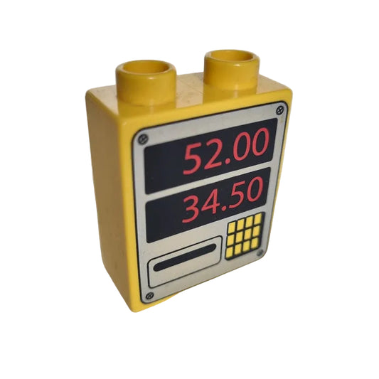 lego duplo baustein bedruckt motivstein tankstelle 4066pb371 tankanzeige display 2x1x2
