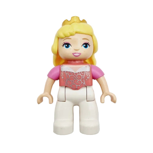 lego duplo figur dornröschen aurora princess disney prinzessin rosa pink 47394pb147 weiß blond krone