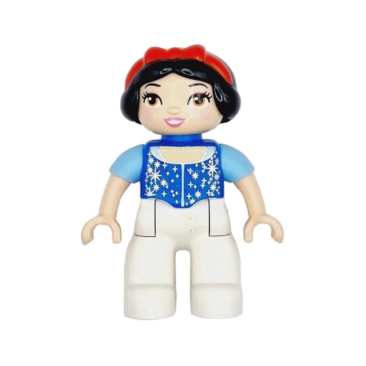 lego duplo figur disney schneewittchen 47394pb148 ohne rock gelb blau haare schwarz schleife rot