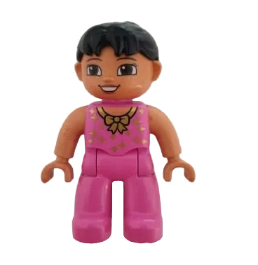 lego duplo figur zirkus circus einzeln 47394pb15 artistin pink sterne gold schleife schwarz