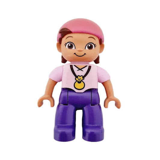 lego duplo figur einzeln jake und die nimmerland piraten nmmerlandpiraten peter pan 47394pb163 izzy lila rosa beutel sternenstaub kopftuch piratin pink
