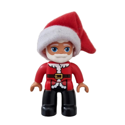 lego duplo weihnachtsmann figur einzeln 47394pb228 + mütze stoff zweiteilig alt