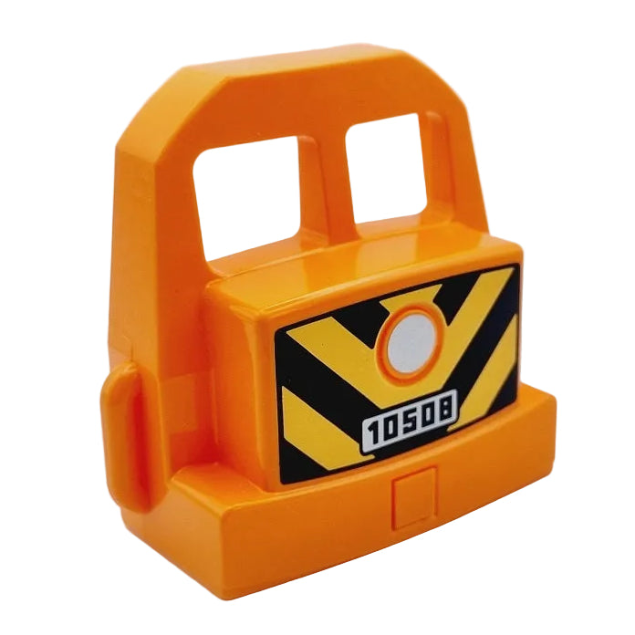 lego duplo einzeln bausteinjäger lok lokomotive front eisenbahn zug 51554pb02 10508 orange streifen gestreift