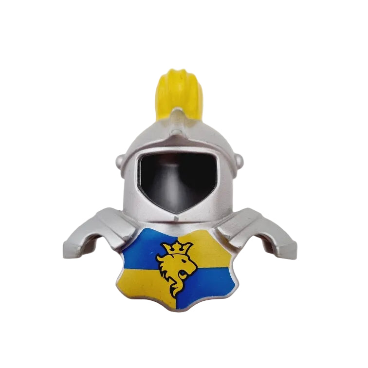 lego duplo figur ritter mittelalter rüstung 51728pb03 helm gelb löwe krone blau silber