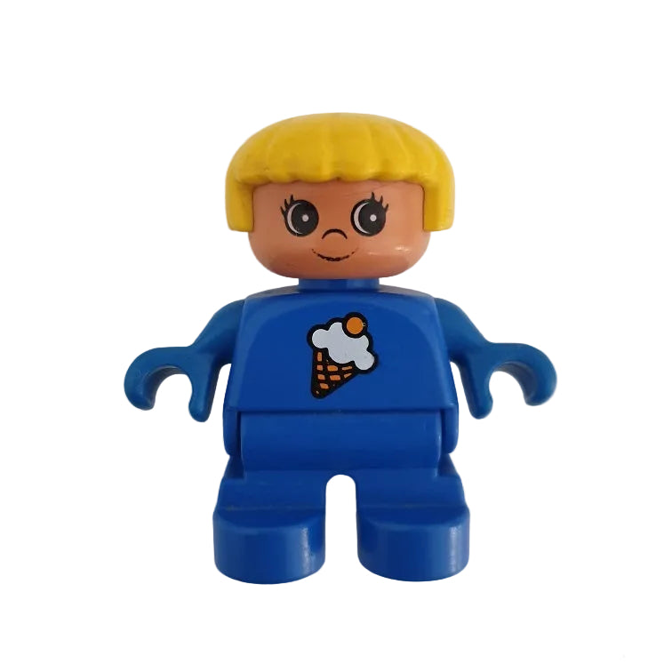 lego duplo figur kind alte generation 6453pb047 mädchen eis blau blond