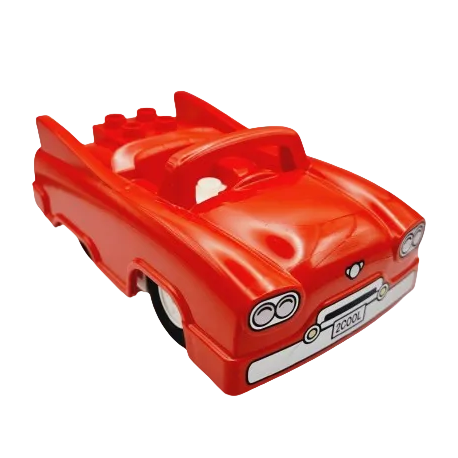 lego duplo pkw auto groß fahrzeug bausteinjäger einzelteile einzeln 73548pb01 15314c03 rot amerikanisch coupe limousine 2COOL nummernschild