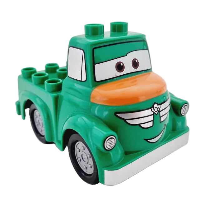 lego duplo disney planes fahrzeuge flugzeuge einzeln bausteinjäger film chug transporter grün augen cars