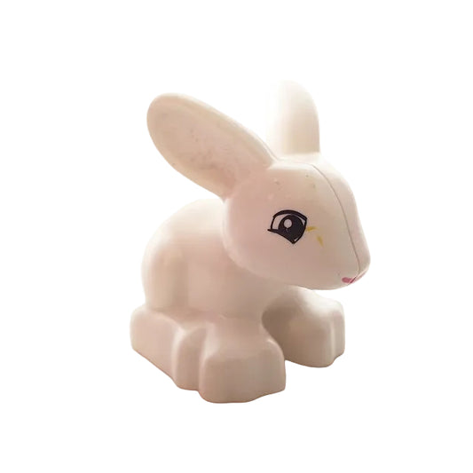 lego duplo tier hase kaninchen klein einzeln einzelteile bausteinjäger dupbunnyc01pb01 weiß