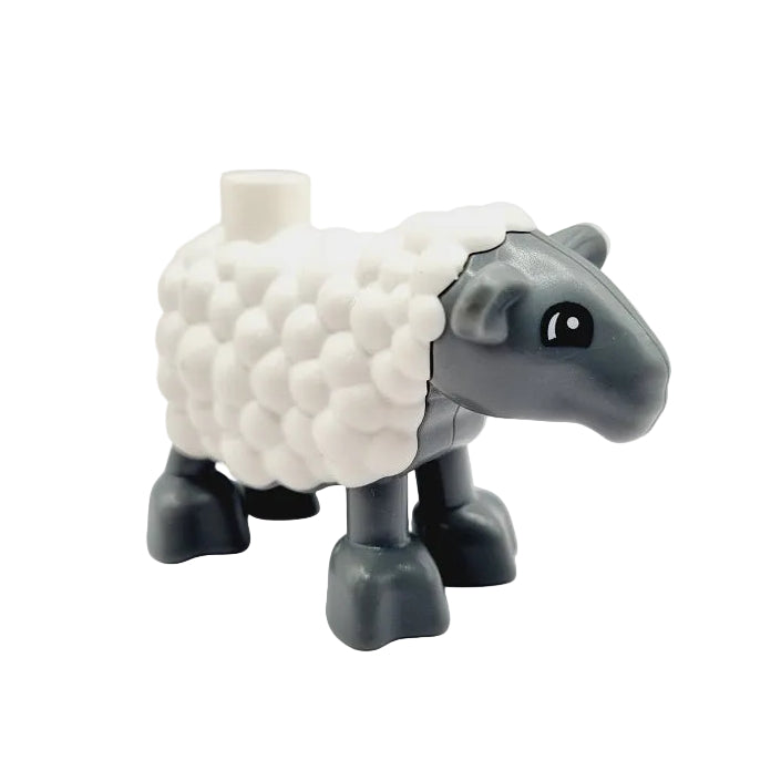 lego duplo tiere tier schafe schafe einzeln einzelteile bausteinjäger lamm duplamb01pb02 grau dunkelgrau wolle weiß neu