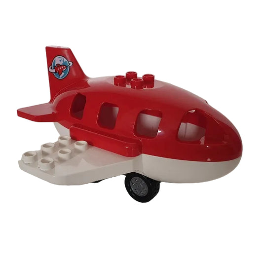 lego duplo flugzeug flugzeuge einzeln einzelteile bausteinjäger rot passagierflugzeug welt erde räder 3-teilig