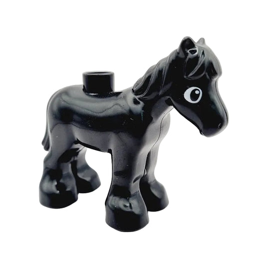 lego duplo tiere tier pferd pony klein einzeln einzelteile bausteinjäger horse03c01pb01 schwarz