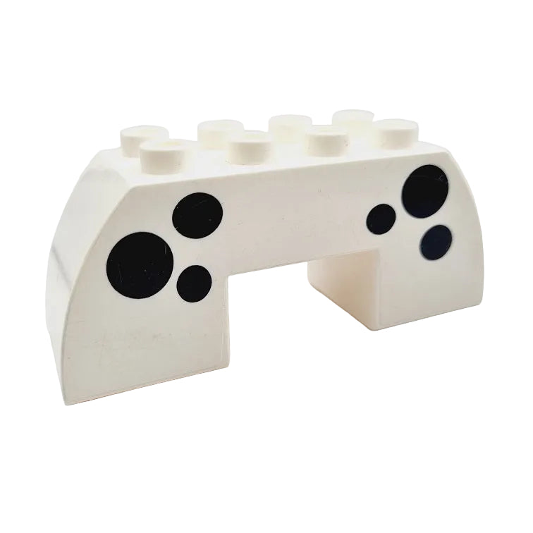 lego duplo bausteinjäger bedruckt 11197pb001 dalmatiner beine körper weiß punkte schwarz gepunktet einzeln