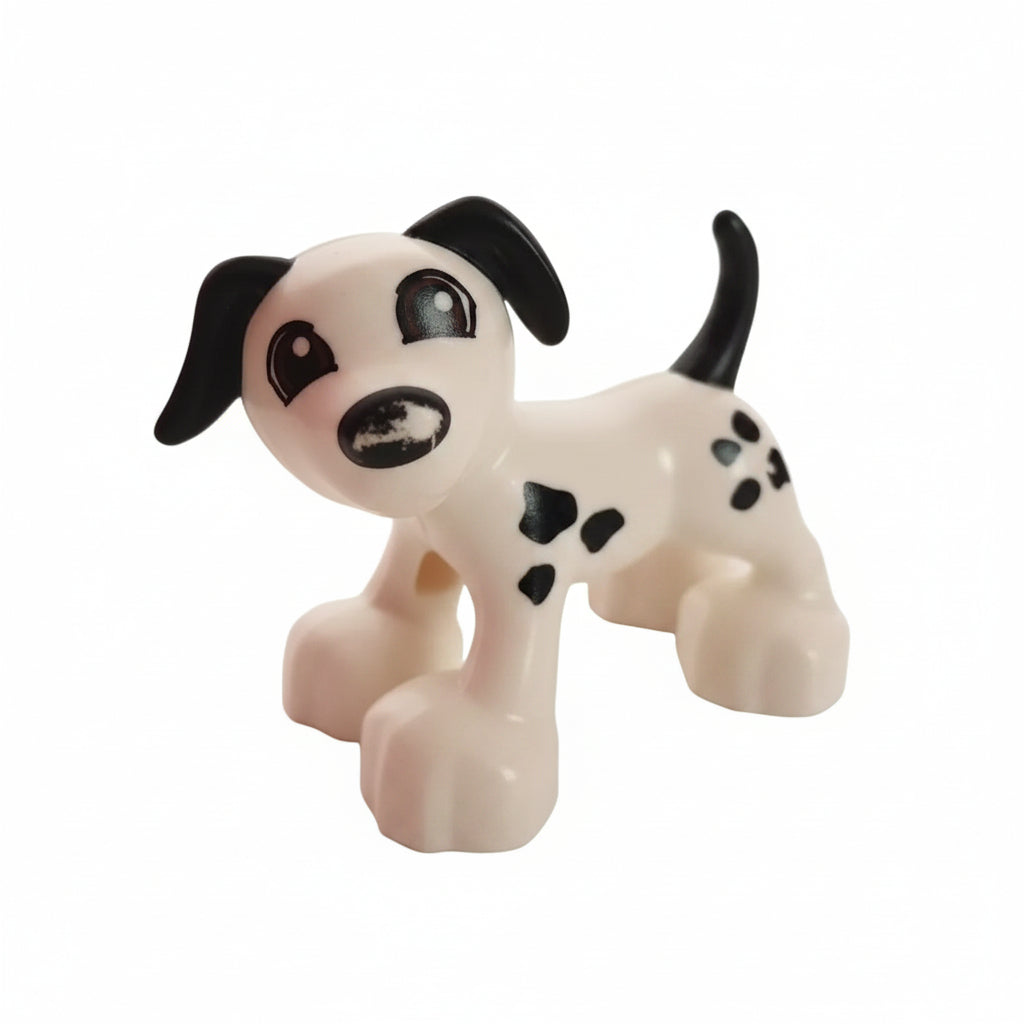 lego duplo hund einzeln einzelteile haustier bausteinjäger 1396pb03 dalmatiner weiß schwarz