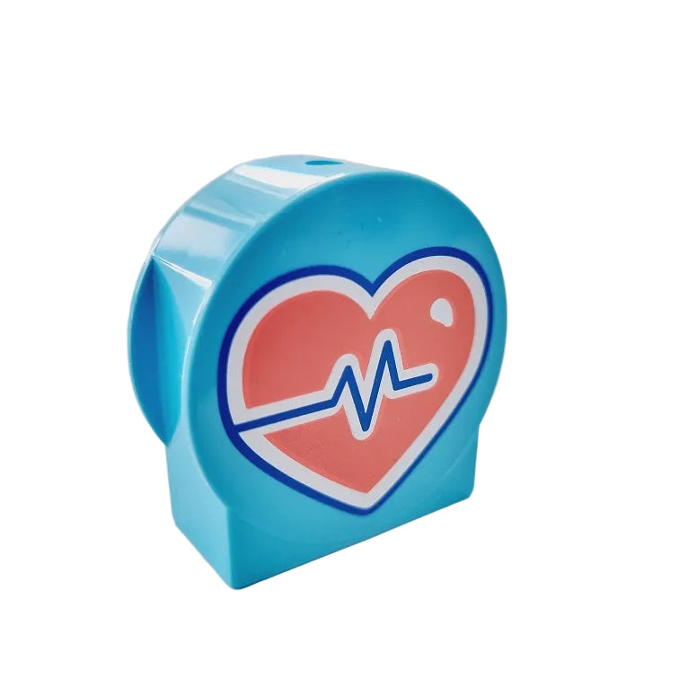 lego duplo baustein bedruckt motivstein krankenhaus arzt 14222pb24 arzt logo herz ekg rund azur einzeln 