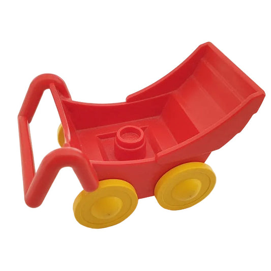 lego duplo kinderwagen baby 2147c01 rot räder gelb dünn pink