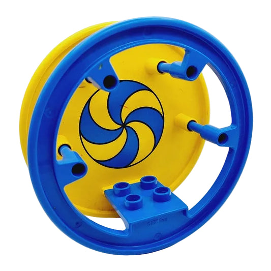 lego duplo circus zirkus jahrmarkt kirmes freizeitpark einzeln bausteinjäger 2198c01pb01 rad messerwerfer spirale gelb blau