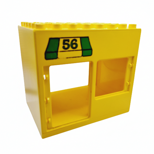 lego duplo haus gebäude 2204pb02 8x6 gelb Markise 56 grün tür fenster