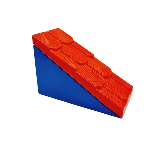 lego duplo dach hausdach 2211c02 blau rot dachziegel 4x2