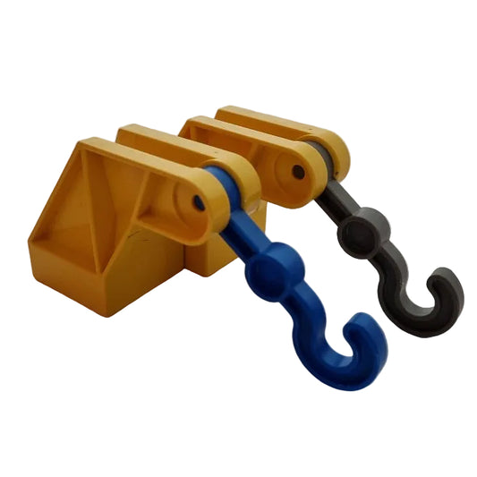 lego duplo einzeln einzelteile fahrzeugeinzelteile bausteinjäger 222c01 abschlepphaken gelb schwarz blau haken