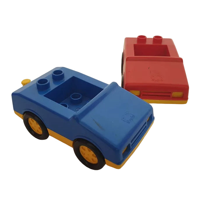 lego duplo auto pkw klein einzeln einzelteile bausteinjäger 2235  blau rot