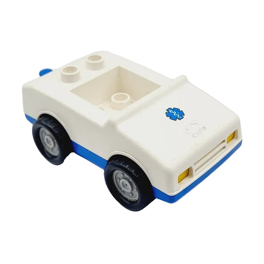 lego duplo krankenwagen rtw rettungswagen notarzt einzeln fahrzeug  2235pb02 auto weiß blau 