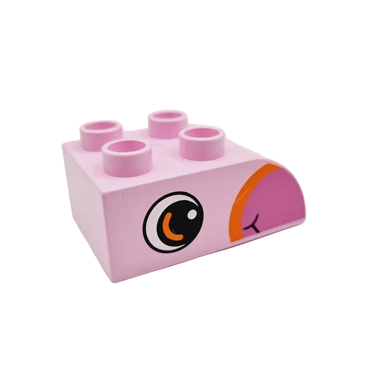 lego duplo bausteinjäger bedruckt motivstein 2302pb10 gesicht schnabel flamingo vogel rosa pink einzeln einzelteile