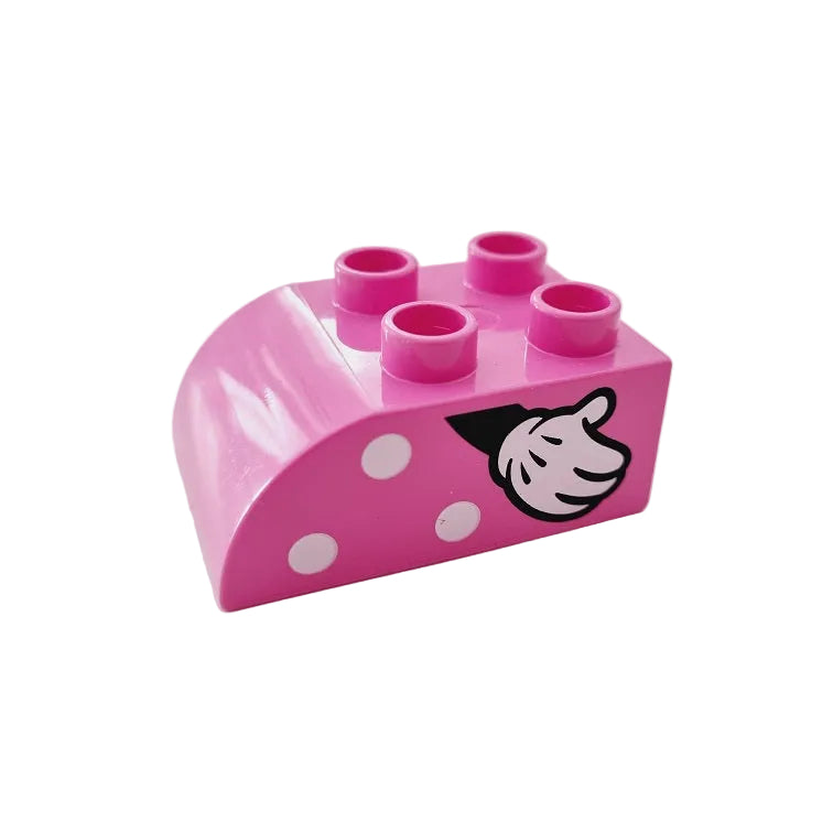 lego duplo bedruckt motivstein disney mickey mouse maus 2302pb16r minnie pink rock hand gepunktet punkte