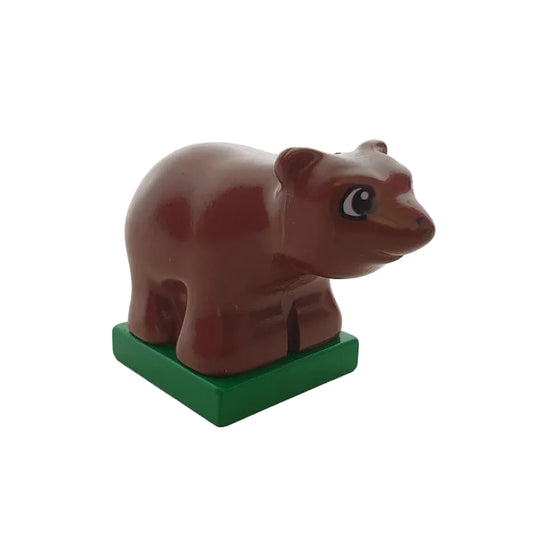 lego duplo tier bär bären 2334c02pb02 braunbär klein sockel 2x2 platte grün alt baby
