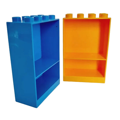 lego duplo regal möbel puppenhaus regale einzeln einzeleile bausteinjäger 27395 4x2 hellorange mittelblau