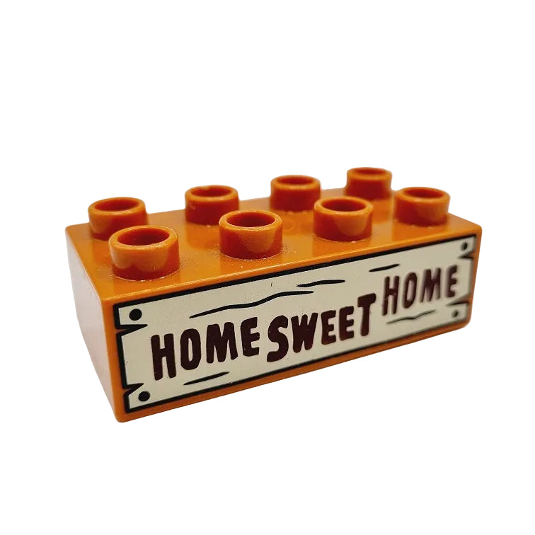 lego duplo bedruckt motivstein 3011pb045 home sweet home 4x2 beaun schrift schild holz
