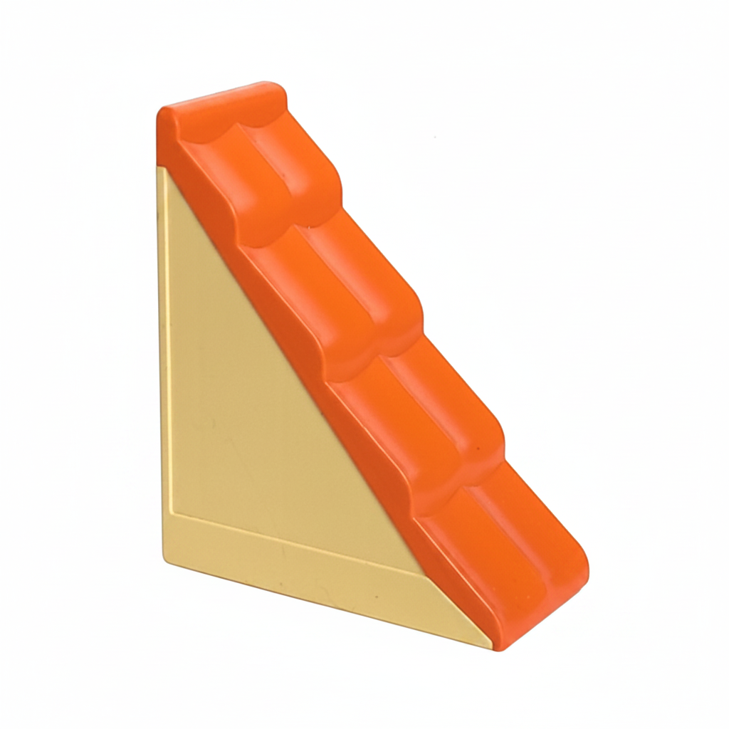 lego duplo dach hausdach hellgelb orange 4x2