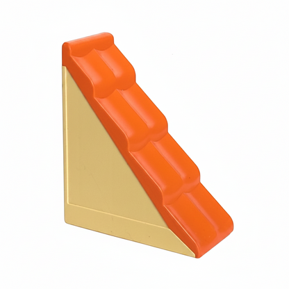 lego duplo dach hausdach hellgelb orange 4x2