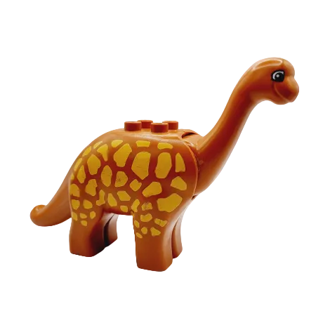 lego duplo dino dinosaurier einzeln einzelteile bausteinjäger 31053pb02 diplodocus brachiosaurus beweglich braun flecken alt selten langhals