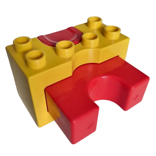 lego duplo autorennen racing einzeln rennbahn bausteinjäger 31080c01 abschuss abschussvorrichtung gelb rot startblock