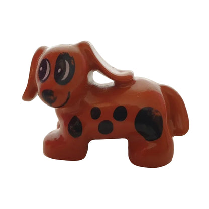lego duplo hund einzeln einzelteile haustier bausteinjäger 31101pb02 dackel braun alt flecken punkte