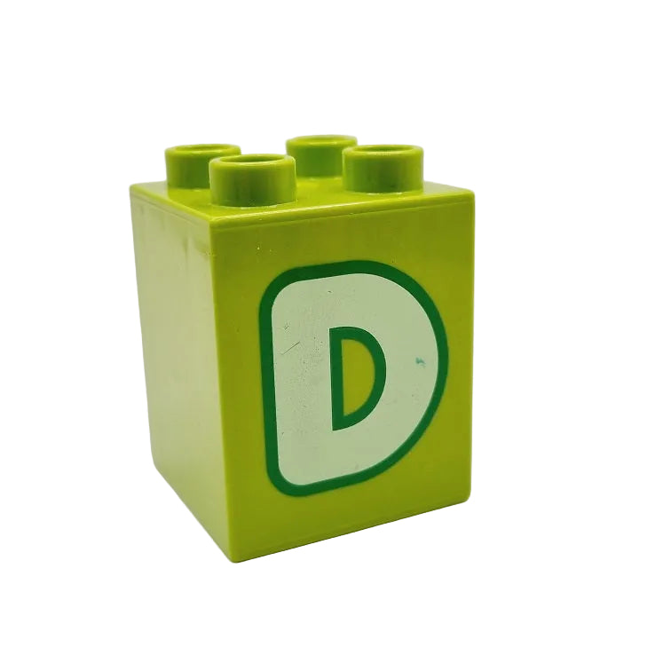 lego duplo bedruckt motivstein 2x2x2 31110b147 buchstabe d hellgrün lindgrün einzeln
