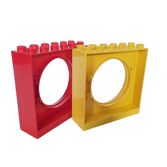 lego duplo luke 6x2 gelb rot 31191 kugelbahn rund loch tor rahmen