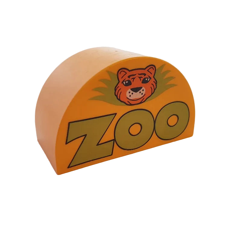 lego duplo bedruckt motivstein 31213pb014 zoo 4x2 rund hellorange tiger 